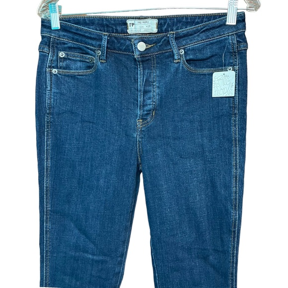 Free People Women's Jeans Size 28 Button Fly Bleu Denim Skinny New with Tag - Picture 8 of 8